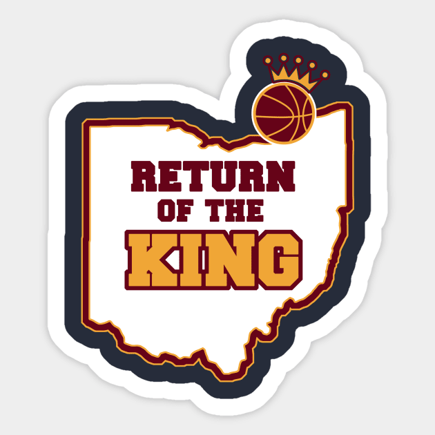 Best Basketball design | Return Of The King Sticker by POD Anytime